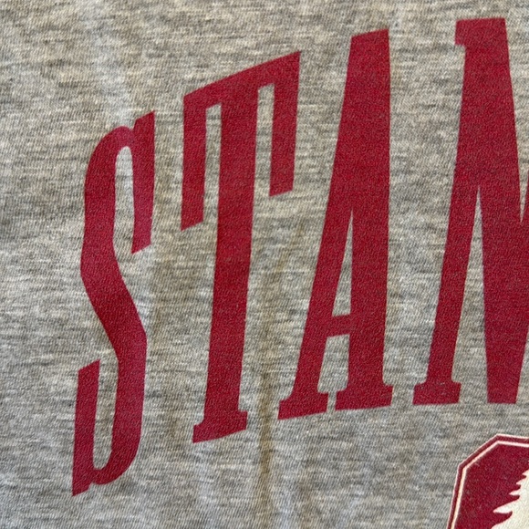 Fanatics Stanford Cardinals Long Sleeve V-Neck T-Shirt Gray 90% Cotton Medium - Picture 4 of 10